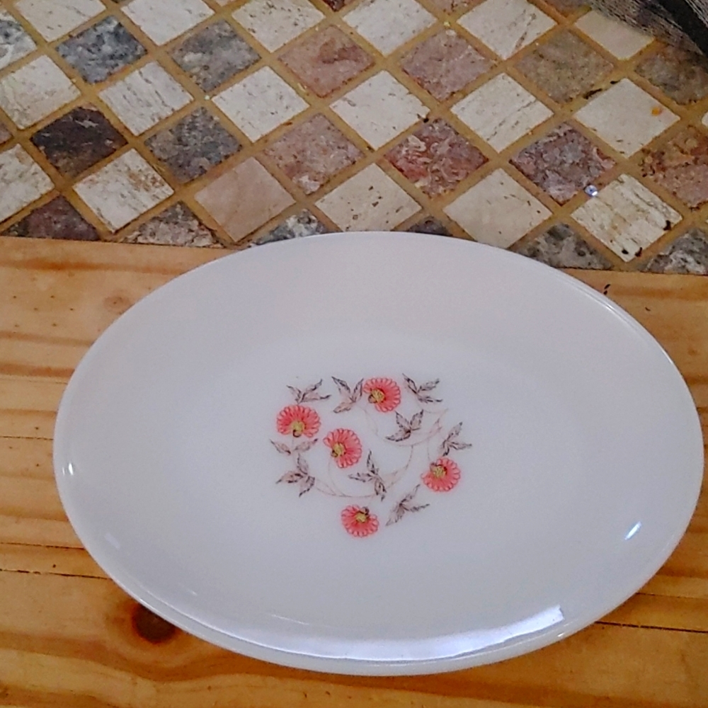 Fire king milk platter